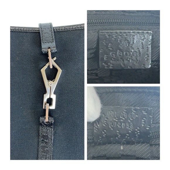 Gucci Gucci Jackie Bamboo Canvas Leather Handbag Canvas Handbag 0014060 - Picture 5 of 9